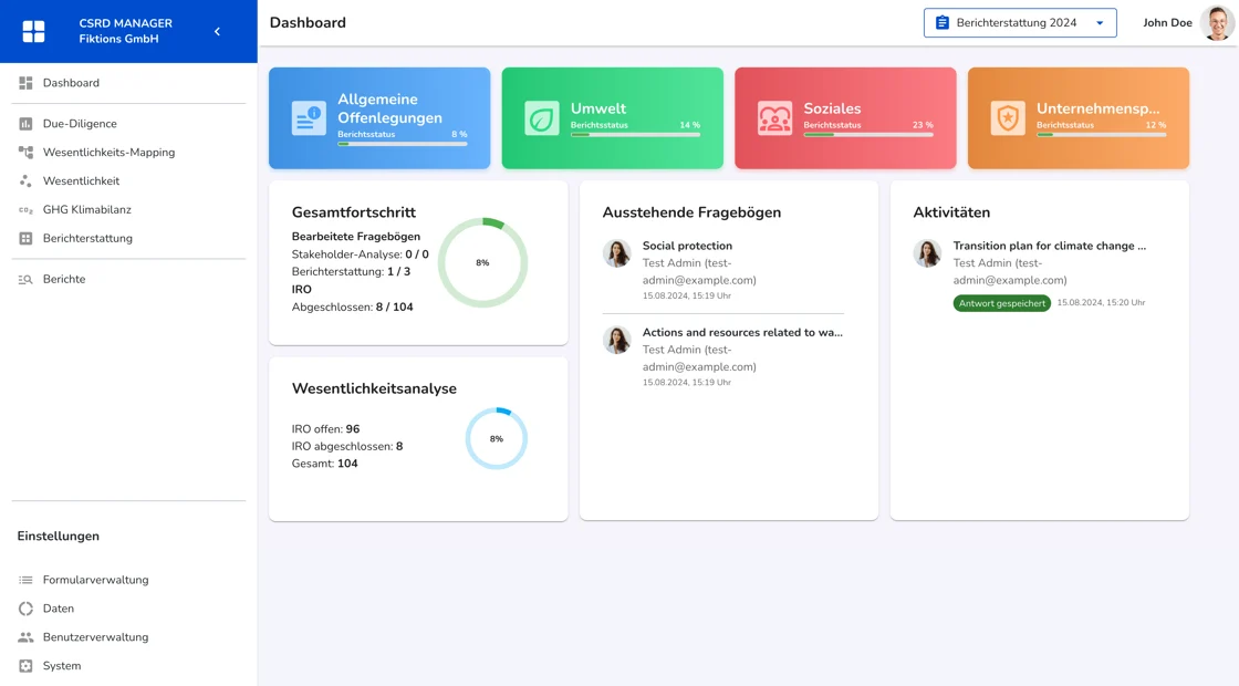 CSRD Manager Dashboard